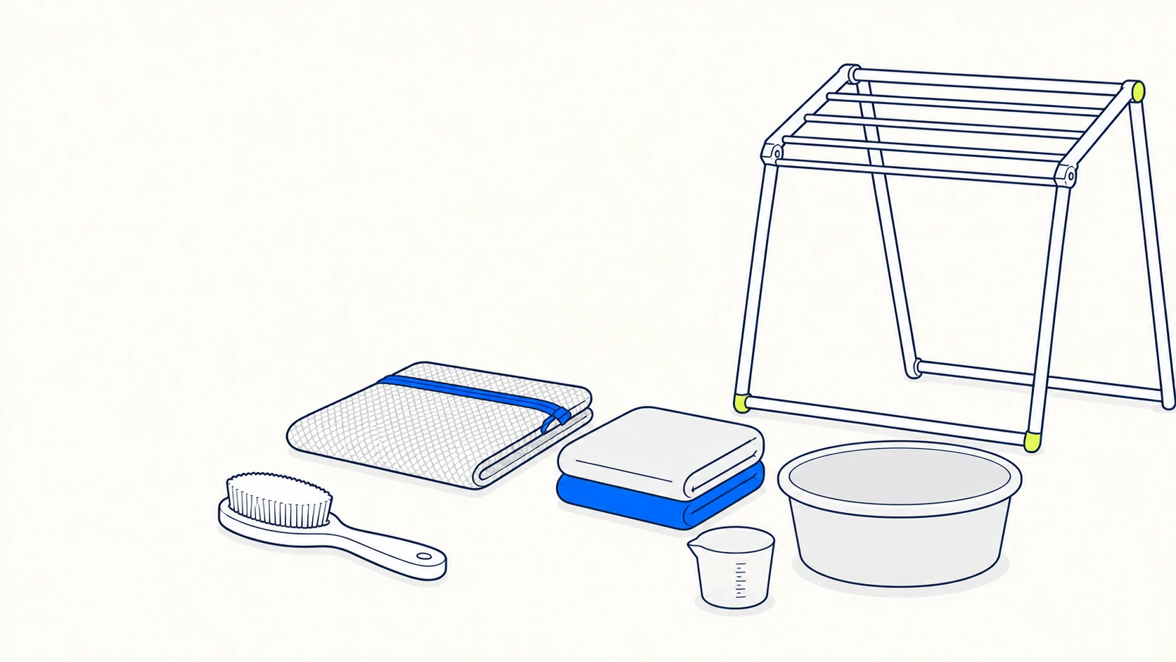 Minimal cleaning tools illustration
